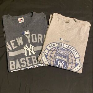 Two Men’s Yankee Baseball Tee Shirt Bundle